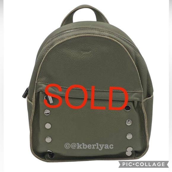 Hammitt Shane Large Olive Pebbled Leather Backpack NWT - Picture 1 of 6